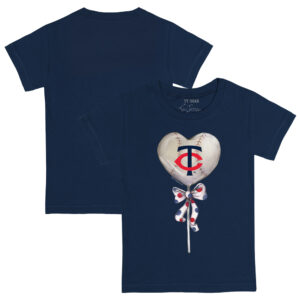 Toddler Tiny Turnip Navy Minnesota Twins Heart Lolly T-Shirt