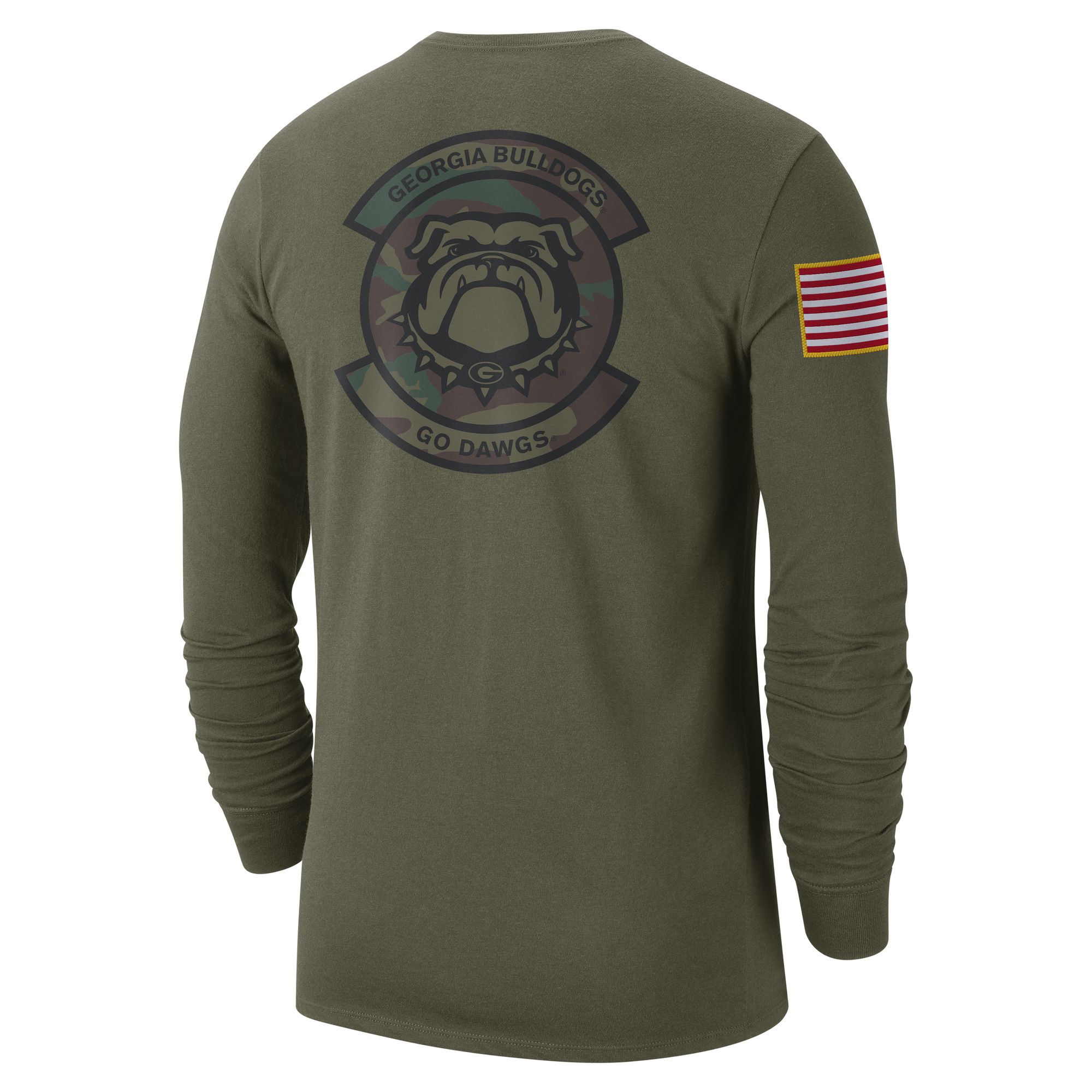 Men's Nike Olive Georgia Bulldogs Military Pack Long Sleeve T-Shirt - Image 4
