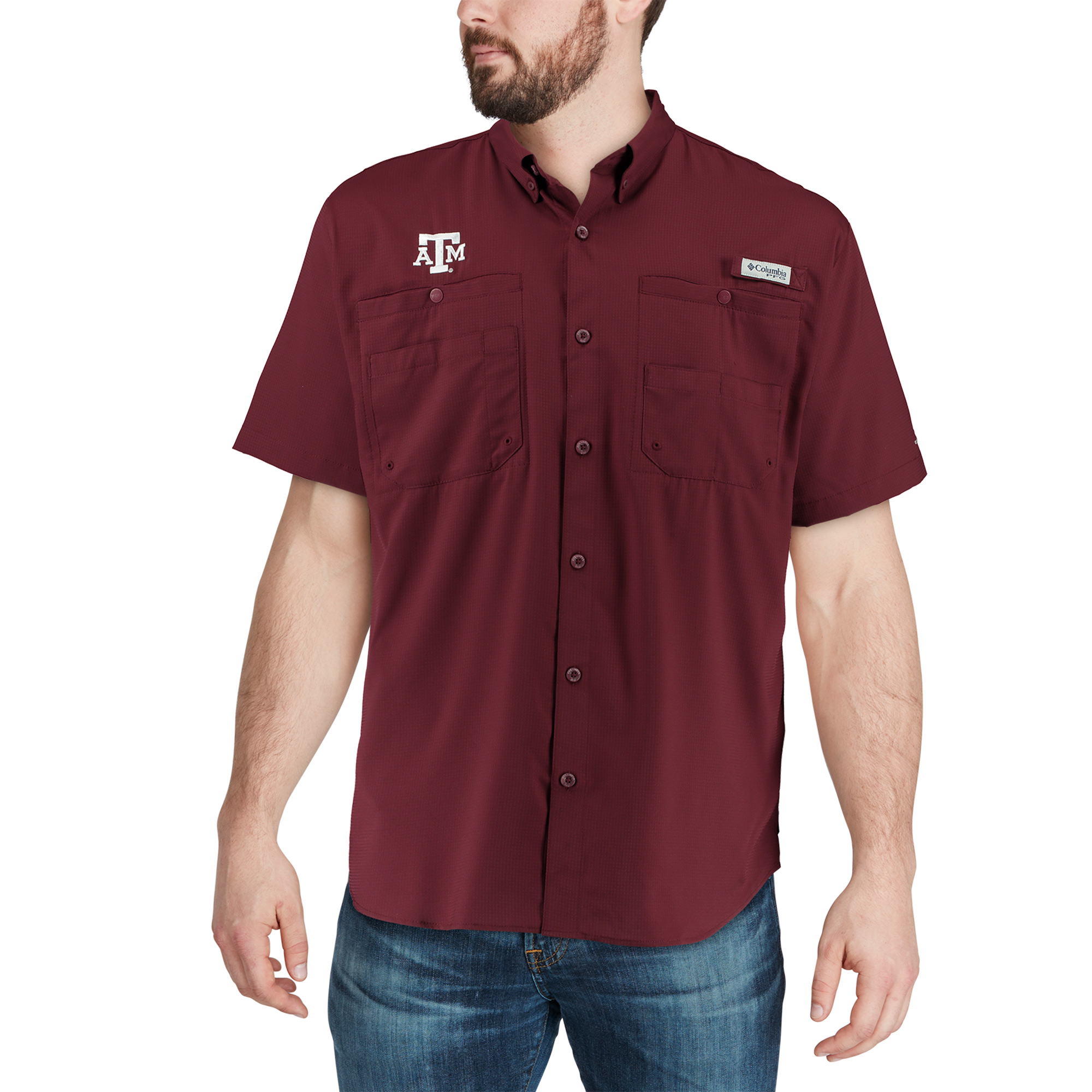 Men's Columbia Maroon Texas A&M Aggies PFG Tamiami Shirt - Image 5
