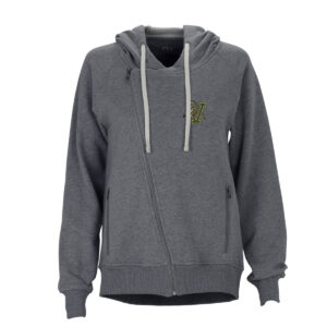 Women's Charcoal Vermont Catamounts Fleece Moto Jacket