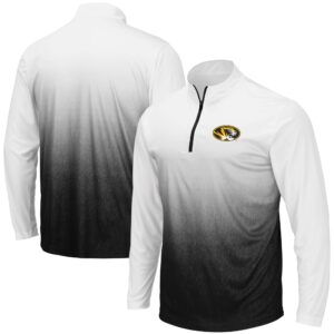 Men's Colosseum Gray Missouri Tigers Magic Team Logo Quarter-Zip Jacket