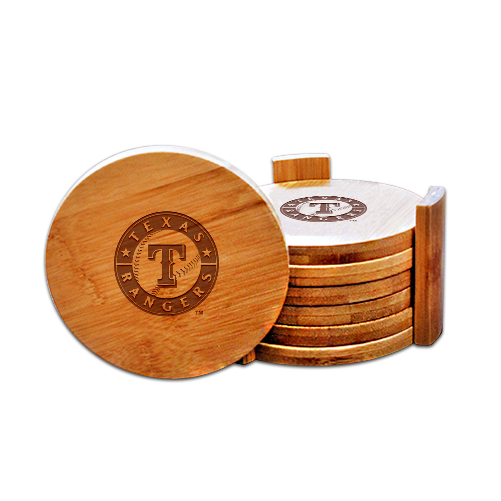 Texas Rangers Bamboo Coaster Set