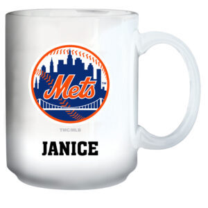White New York Mets 15oz. Personalized Mug