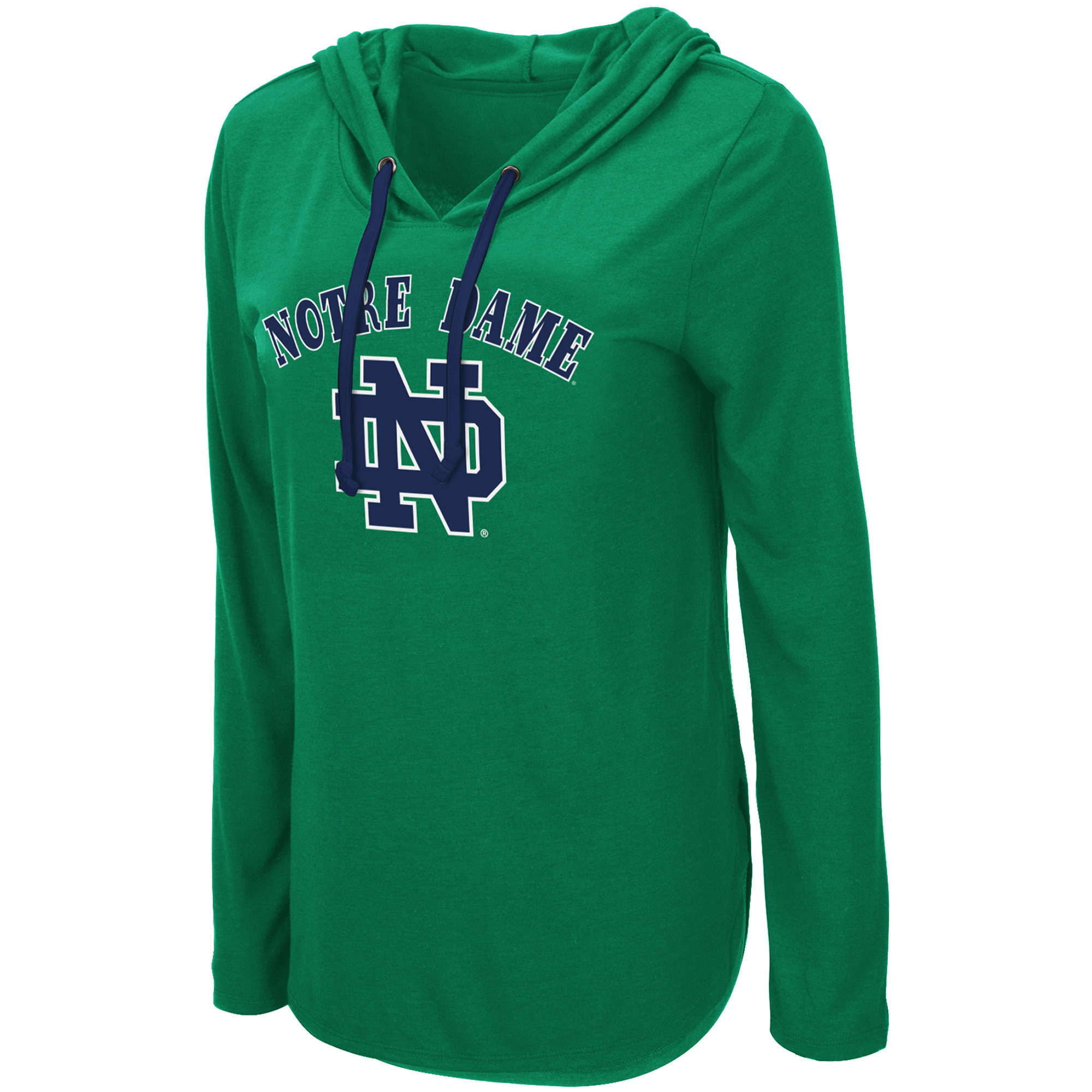Women's Colosseum Green Notre Dame Fighting Irish My Lover Lightweight Hooded Long Sleeve T-Shirt - Image 3