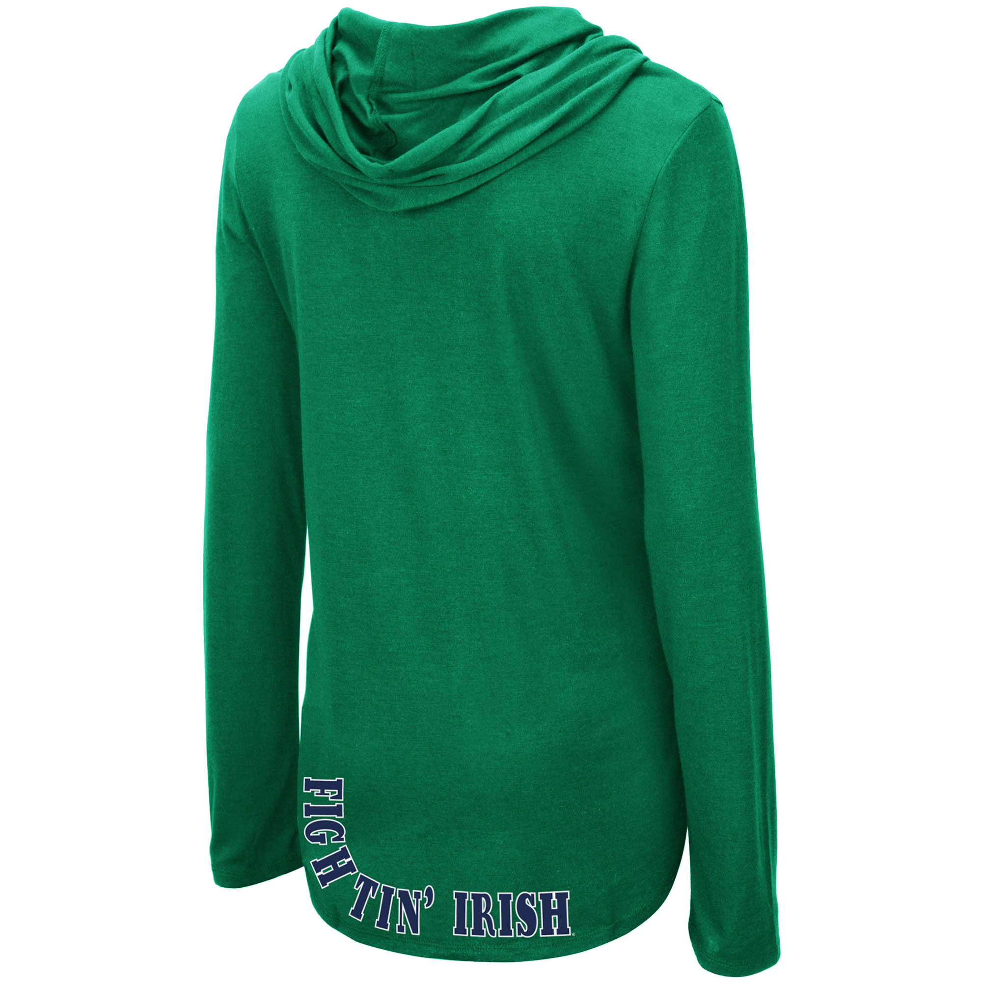 Women's Colosseum Green Notre Dame Fighting Irish My Lover Lightweight Hooded Long Sleeve T-Shirt - Image 7