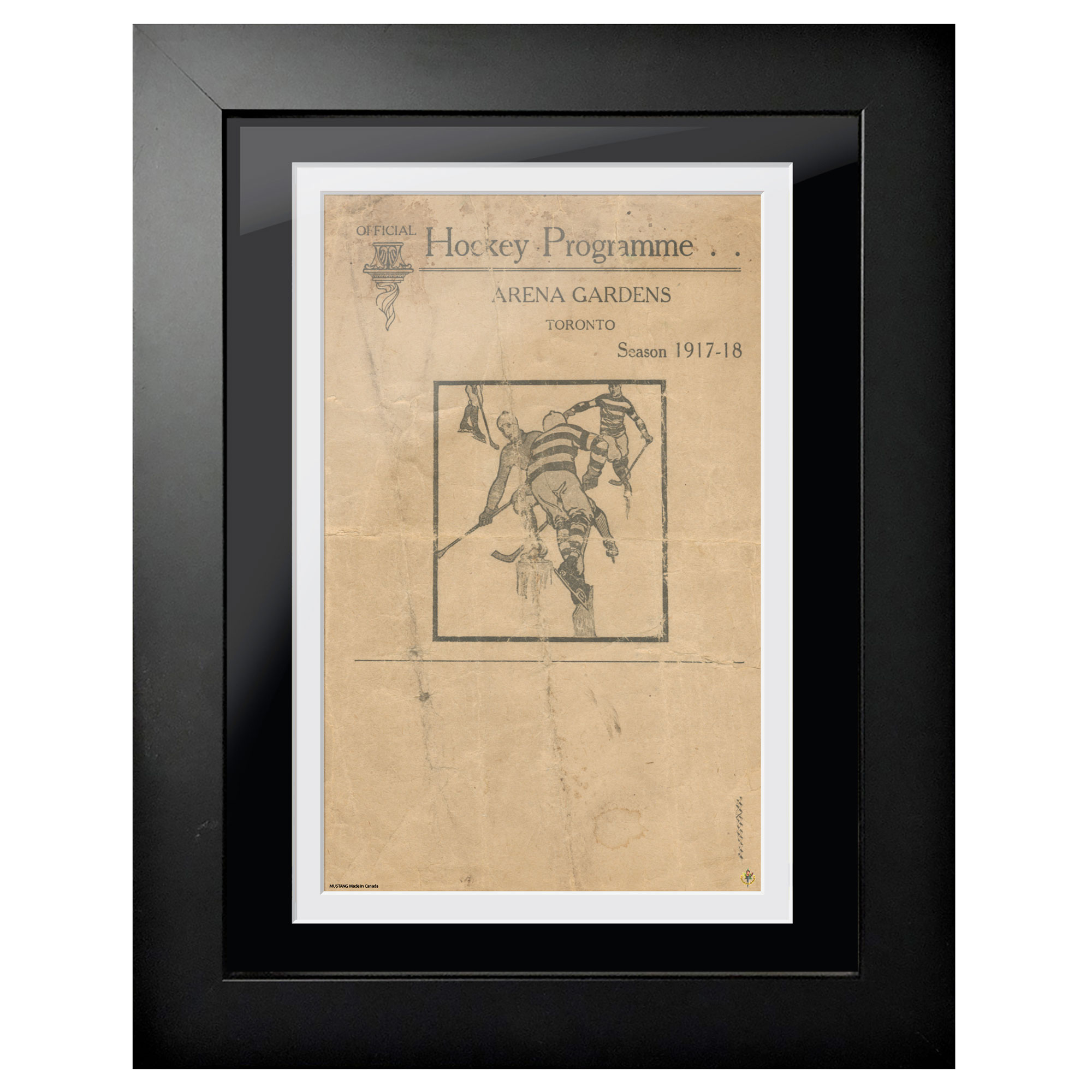 Toronto Maple Leafs 1917-18 Season 18'' x 14'' Framed Program Cover Art Print