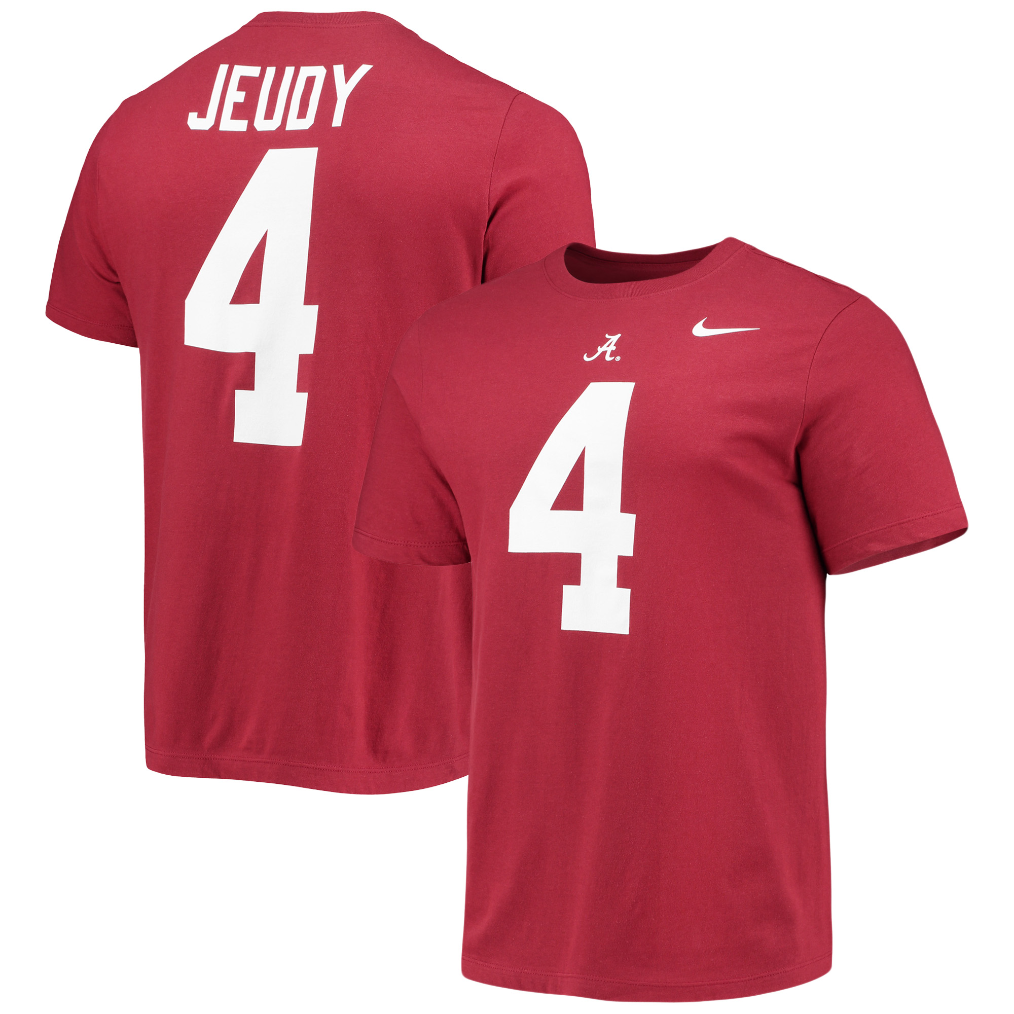 Men's Nike Jerry Jeudy Crimson Alabama Crimson Tide Alumni Name & Number T-Shirt - Image 2