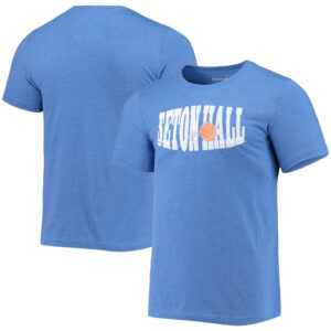 Men's Homefield Heathered Blue Seton Hall Pirates Vintage Basketball T-Shirt