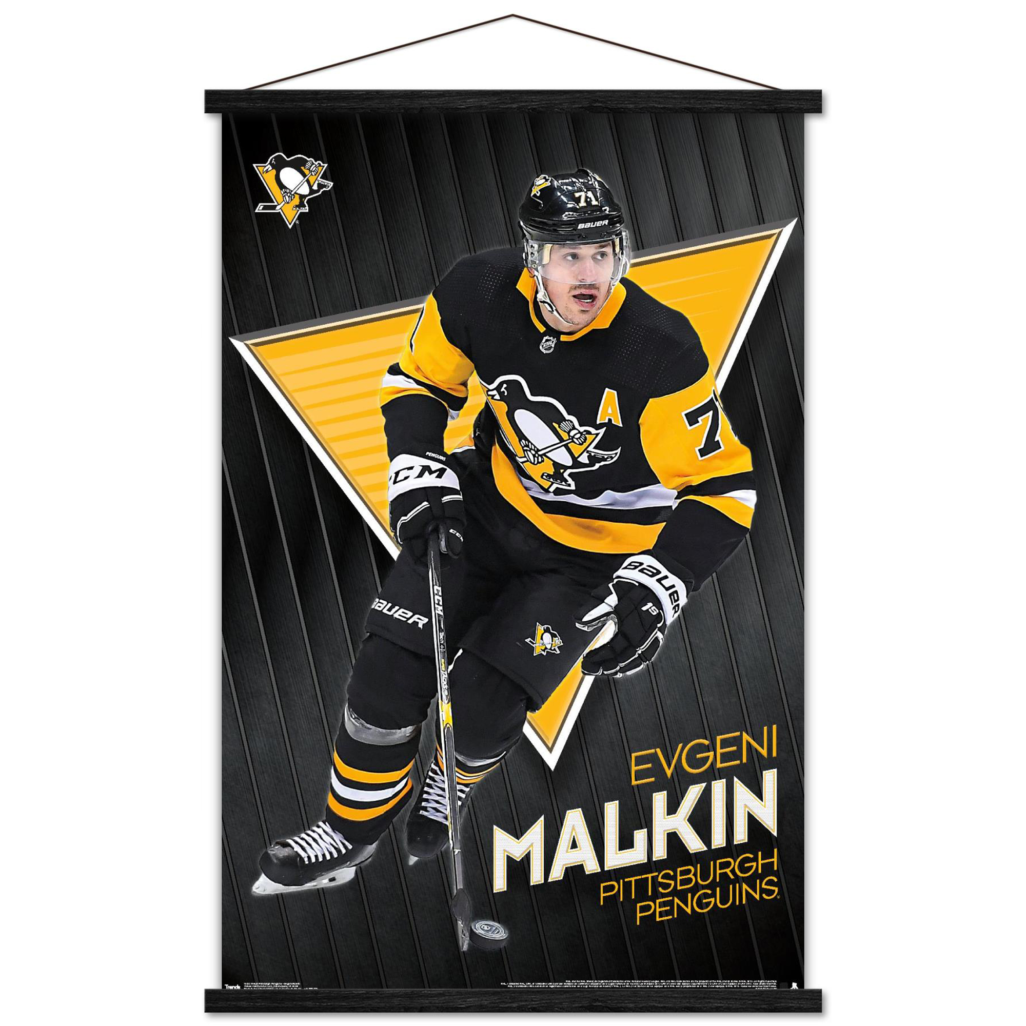 Evgeni Malkin Pittsburgh Penguins 35.75'' x 24.25'' Hanging Framed Team Player Poster - Image 2