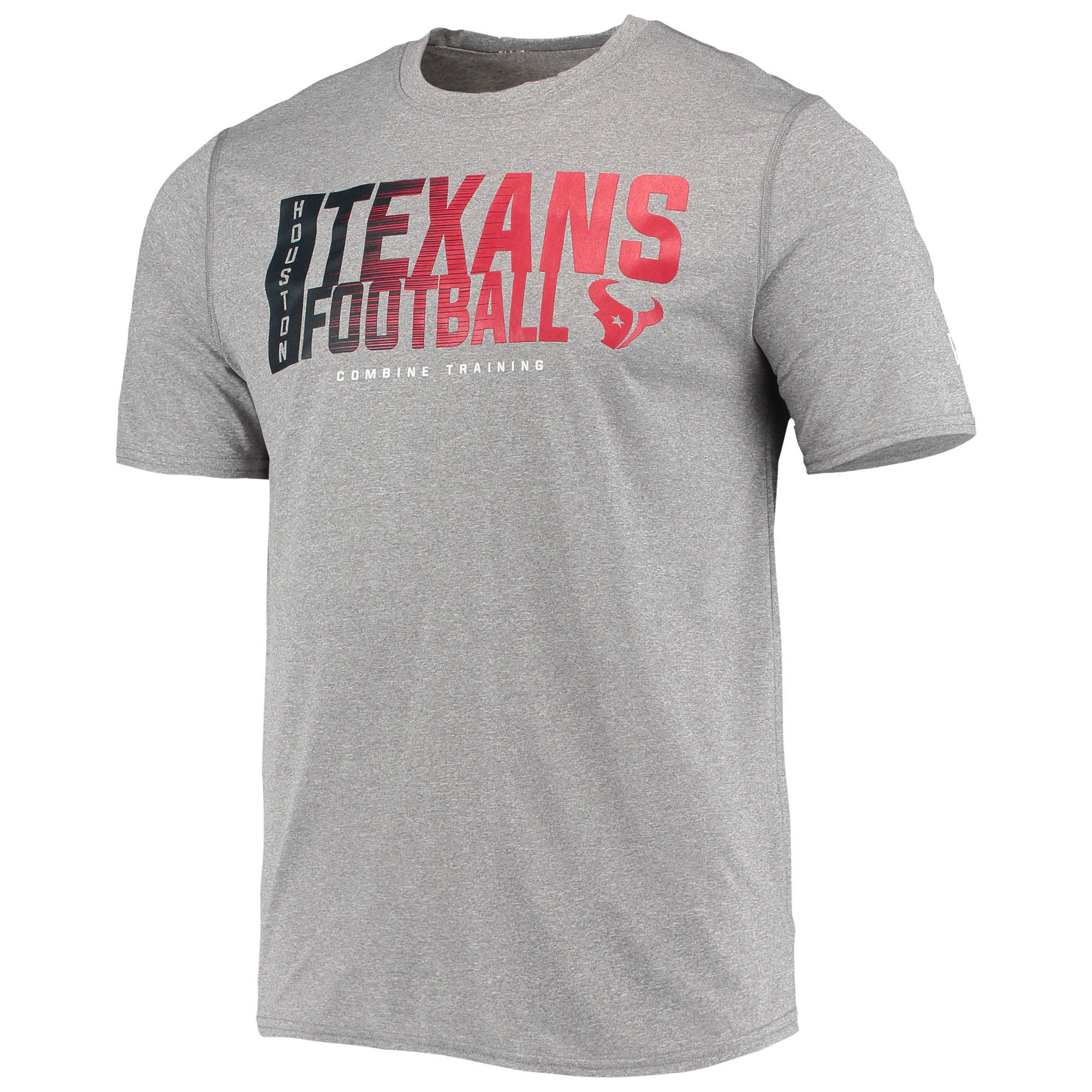 Men's New Era Heathered Gray Houston Texans Combine Authentic Game On T-Shirt - Image 6