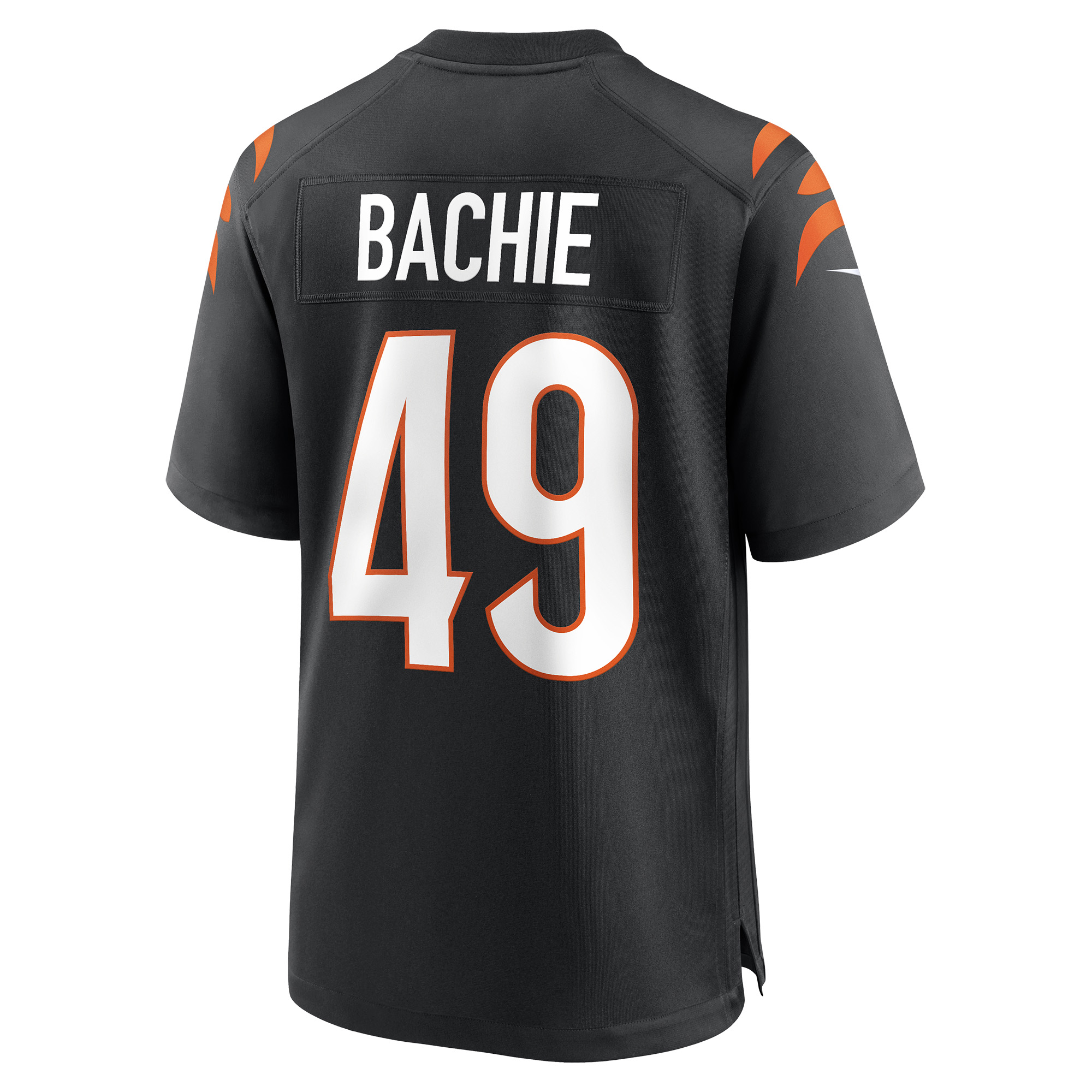 Men's Nike Joe Bachie Black Cincinnati Bengals Game Jersey - Image 7