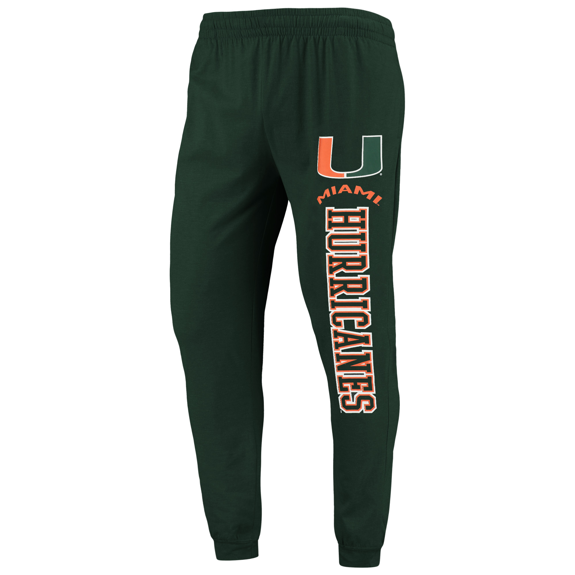 Men's Concepts Sport Green/Heather Charcoal Miami Hurricanes Meter Long Sleeve Hoodie T-Shirt & Jogger Pajama Set - Image 5