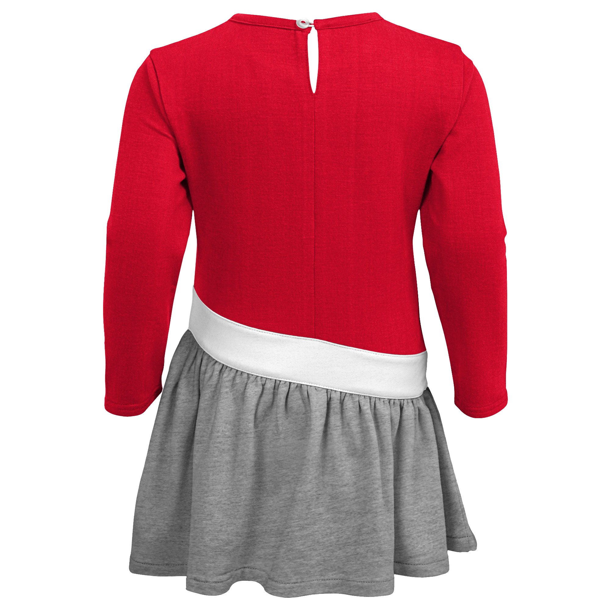 Girls Preschool Scarlet Ohio State Buckeyes Heart to Heart French Terry Dress - Image 7