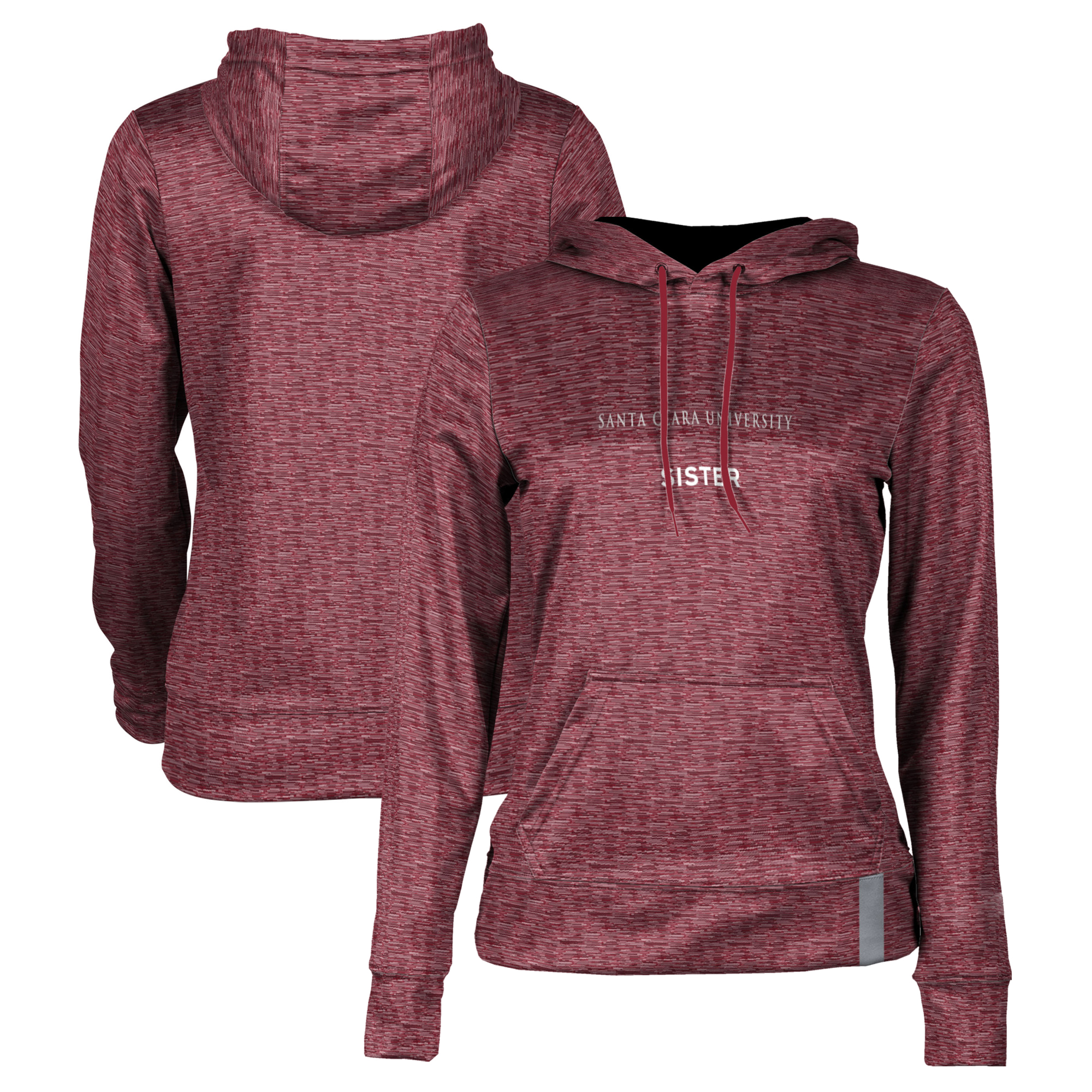 Women's Maroon Santa Clara Broncos Sister Pullover Hoodie