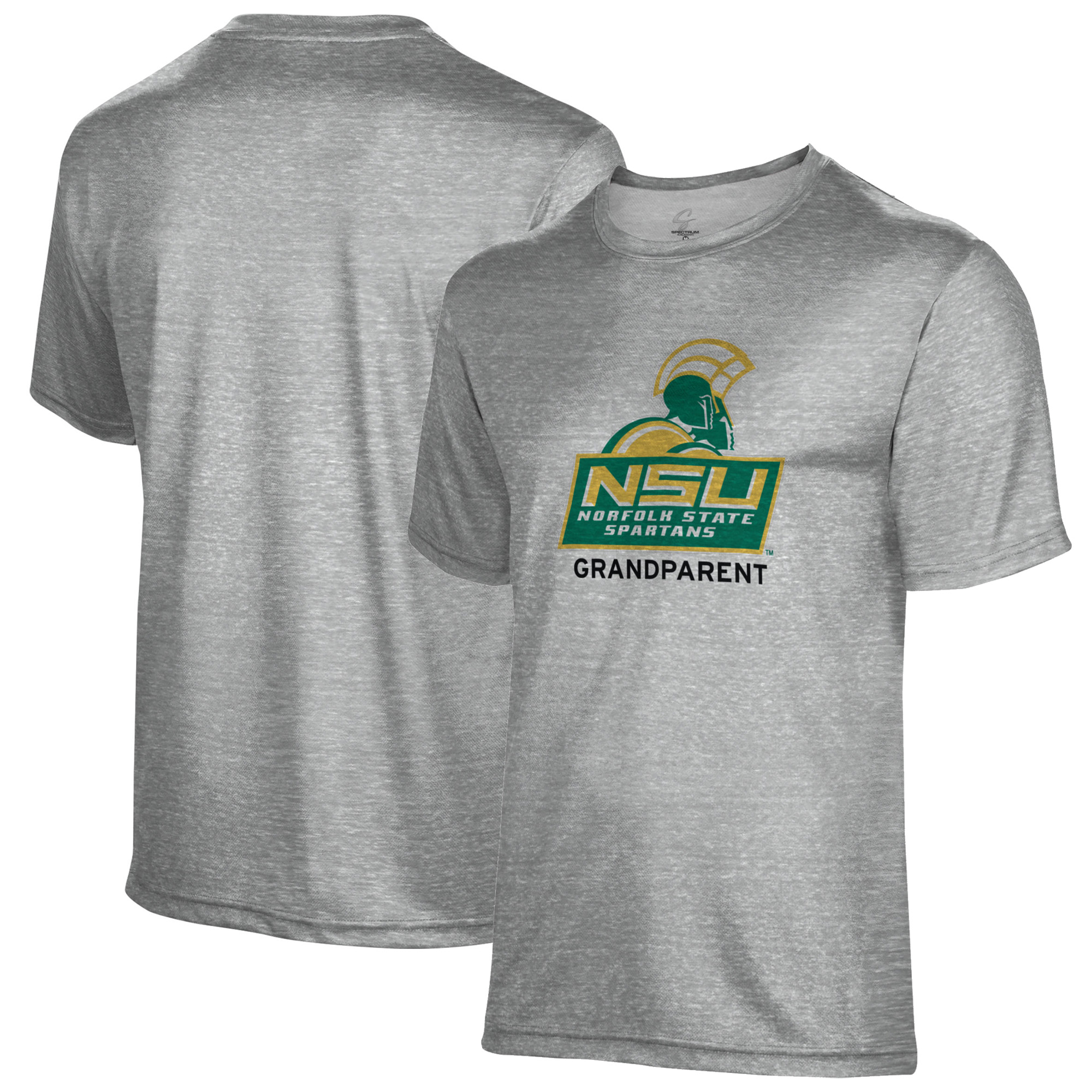 Men's Gray Norfolk State Spartans Grandparent Name Drop T-Shirt - Image 5