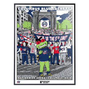 Phenom Gallery Columbus Blue Jackets 18'' x 24'' Deluxe Framed Serigraph Print