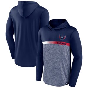 Men's Fanatics Navy Washington Capitals Podium Defender Pullover Hoodie