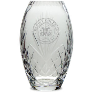 Marist Red Foxes Team 10'' Full Leaded Crystal Vase