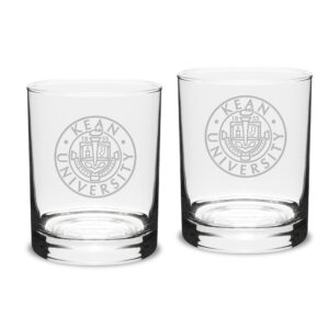Kean University Cougars 14oz. 2-Piece Classic Double Old-Fashioned Glass Set