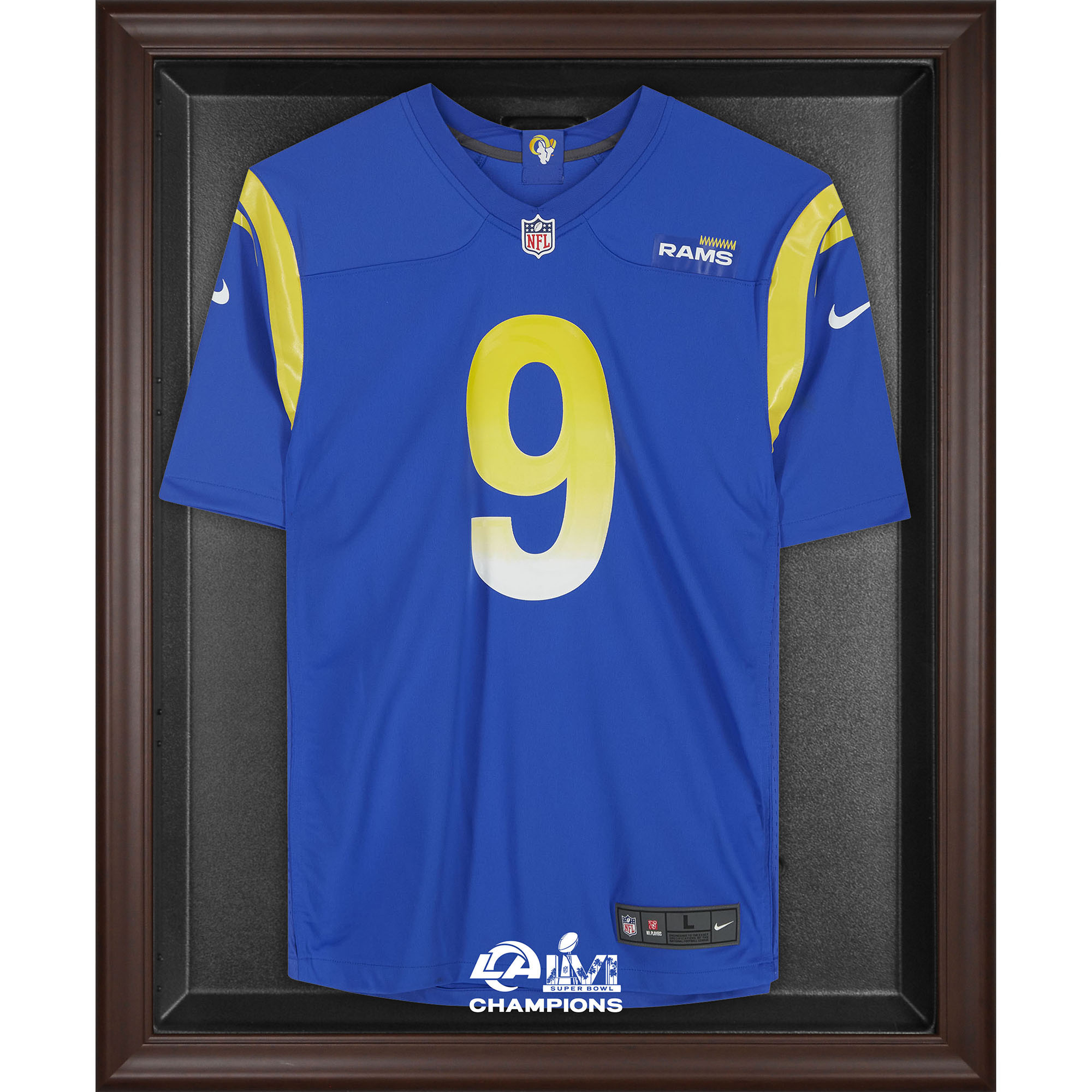 Los Angeles Rams Super Bowl LVI Champions Framed Logo Jersey Display Case