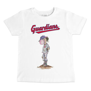 Youth Tiny Turnip White Cleveland Guardians Bubbles T-Shirt
