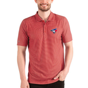 Men's Antigua Red/White Toronto Blue Jays Esteem Polo