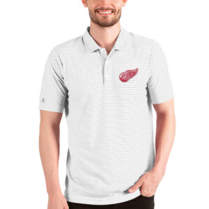 Men's Antigua White Detroit Red Wings Esteem Polo