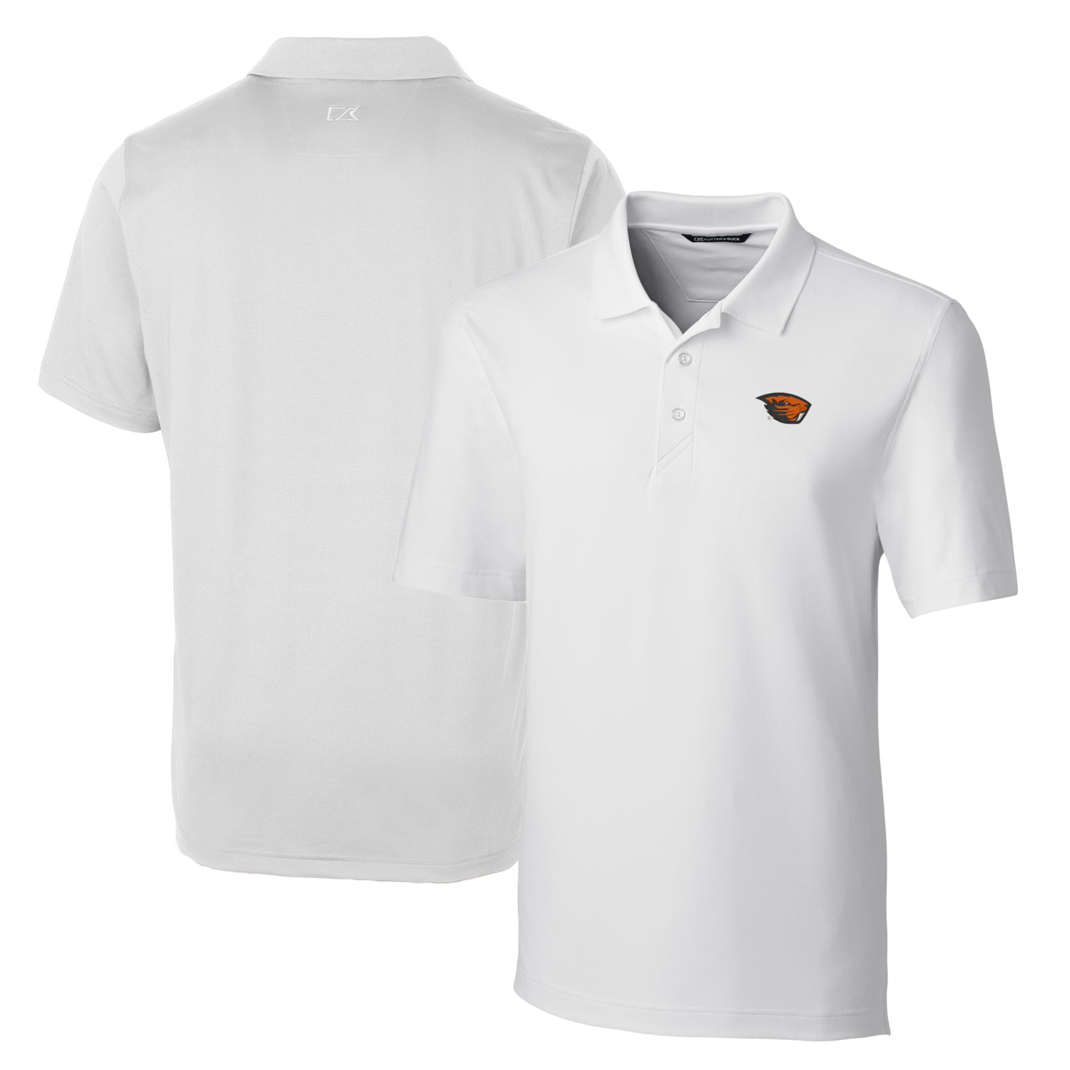 Men's Cutter & Buck White Oregon State Beavers Big & Tall Forge Stretch Polo