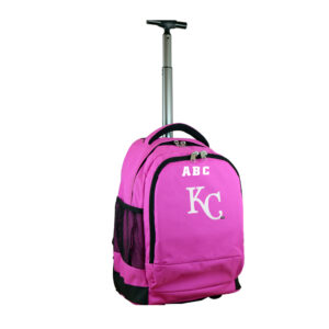 MOJO Pink Kansas City Royals 19'' Personalized Premium Wheeled Backpack