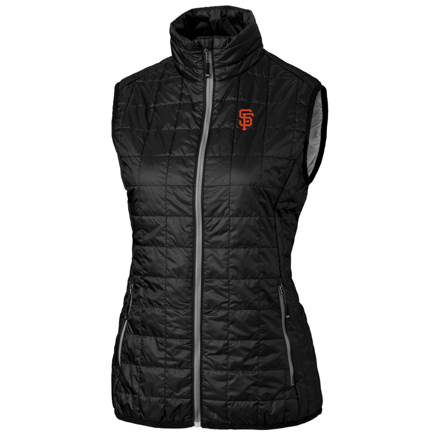 Women's Cutter & Buck Black San Francisco Giants Rainier PrimaLoft Eco Full-Zip Puffer Vest - Image 3