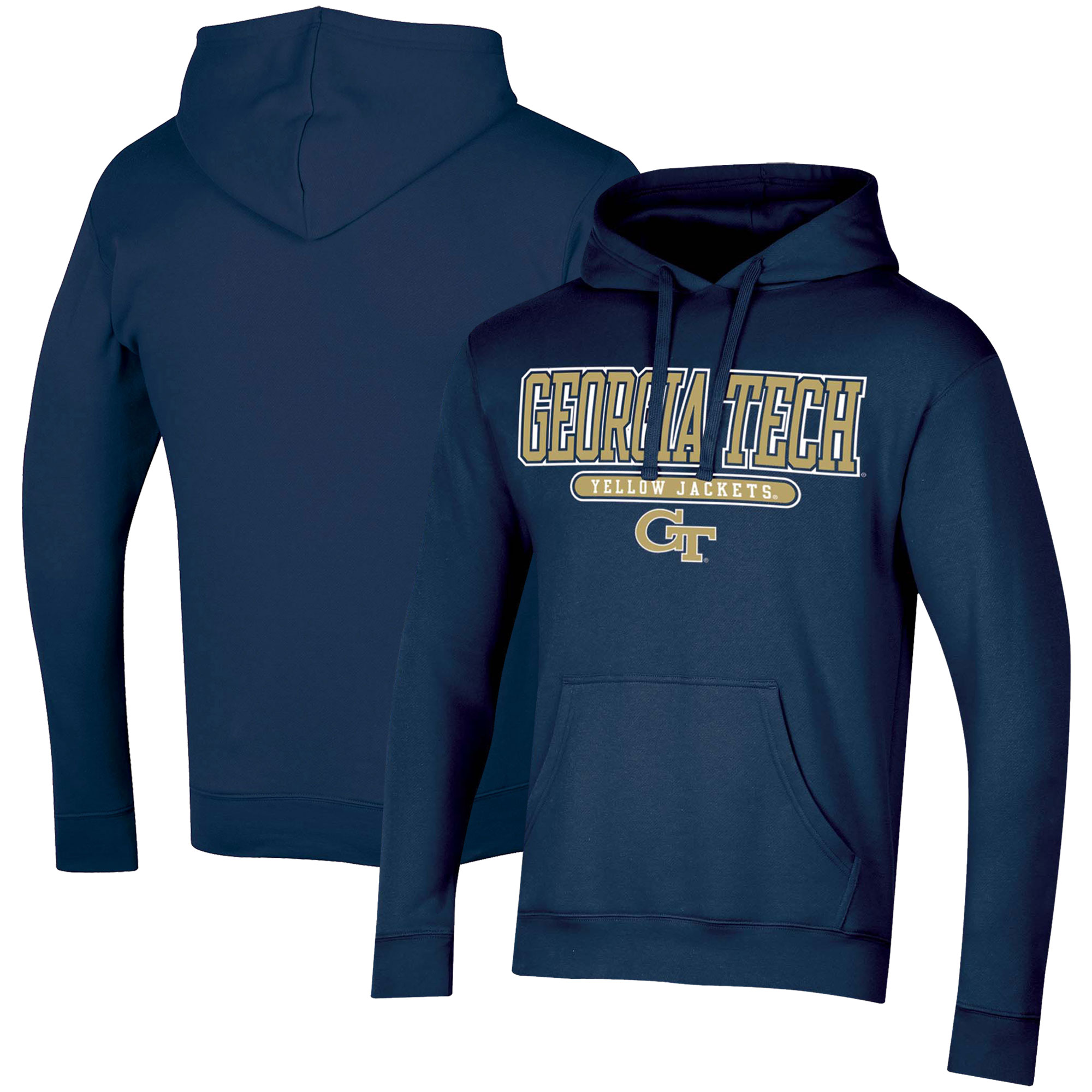 Men's Russell Navy Georgia Tech Yellow Jackets Team Pullover Hoodie
