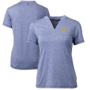 Women's Cutter & Buck Blue Cal Bears Forge Blade V-Neck Top