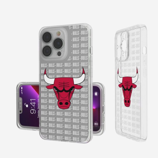 Chicago Bulls iPhone Clear Text Backdrop Design Case