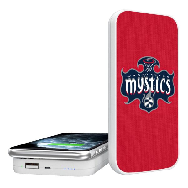Washington Mystics Solid Design 5000 mAh Legendary Design Wireless Power Bank