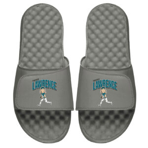 Youth ISlide X BreakingT Trevor Lawrence Gray NFLPA Caricature Slide Sandals
