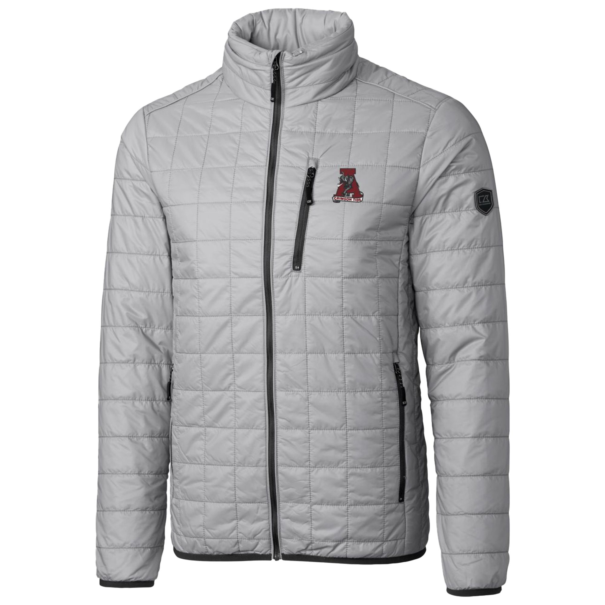 Cutter & Buck Gray Alabama Crimson Tide Primary Team Logo Rainier PrimaLoft Eco Insulated Full-Zip Puffer Jacket - Image 6