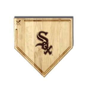 Baseball BBQ Chicago White Sox 17'' x 17'' Home Plate Cutting Board with Trough