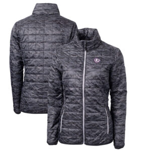Women's Cutter & Buck Black TCU Horned Frogs Camouflage Vault Rainier PrimaLoft Eco Insulated Full-Zip Puffer Jacket