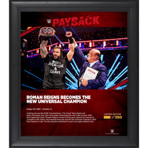 Roman Reigns WWE Framed 15'' x 17'' 2020 Payback Collage - Limited Edition of 250