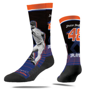 Strideline Jacob deGrom New York Mets Synthwave Premium Full Sub Crew Socks