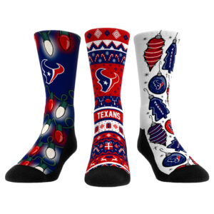 Rock Em Socks Houston Texans Unisex Holiday 3-Pack Crew Socks