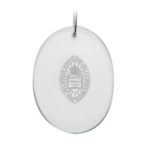 Bard College Raptors Team Logo 2.75'' x 3.75'' Glass Oval Ornament