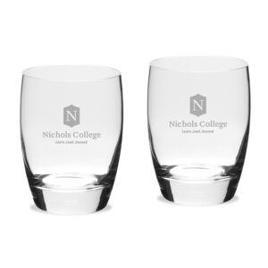Nichols College Bison 15.75oz. Two-Piece Luigi Bormioli Michelangelo Water Glass Set