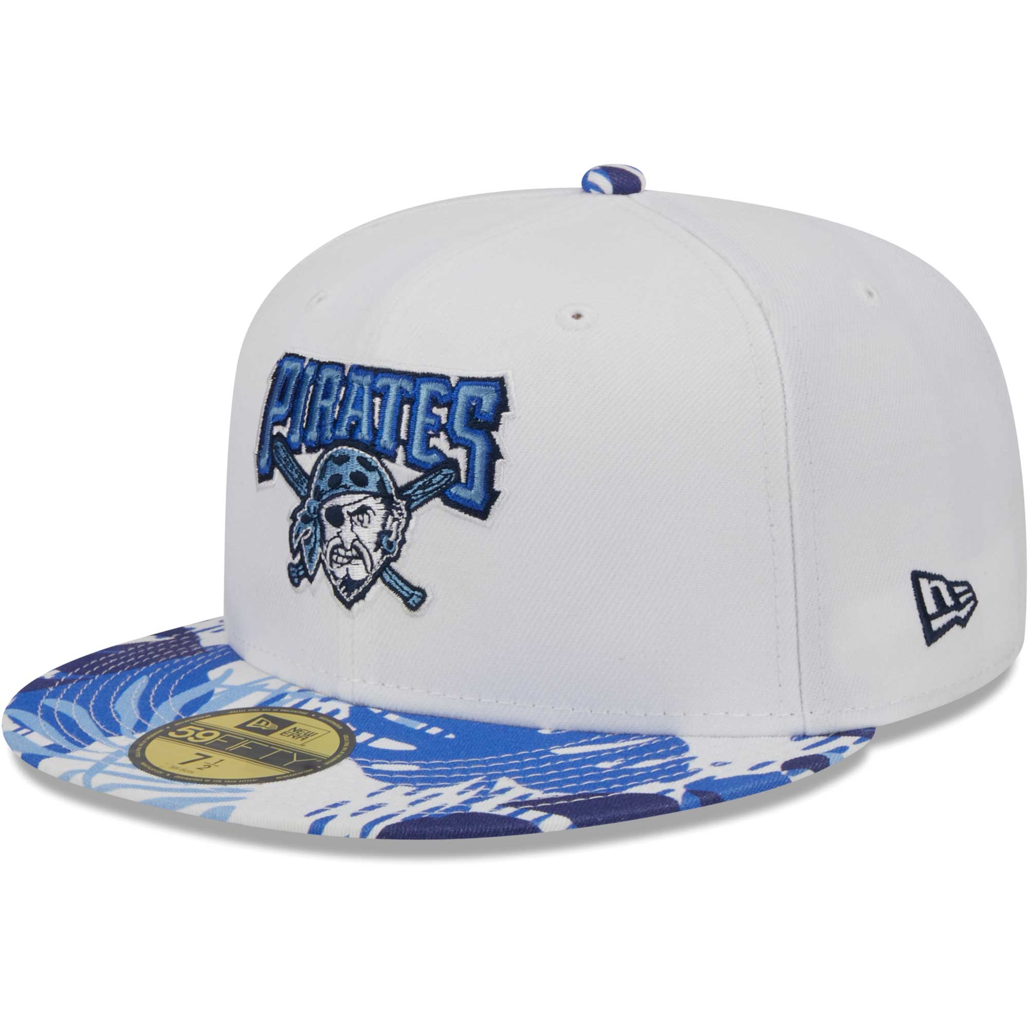 Men's New Era White/Blue Pittsburgh Pirates Flamingo 59FIFTY Fitted Hat - Image 7