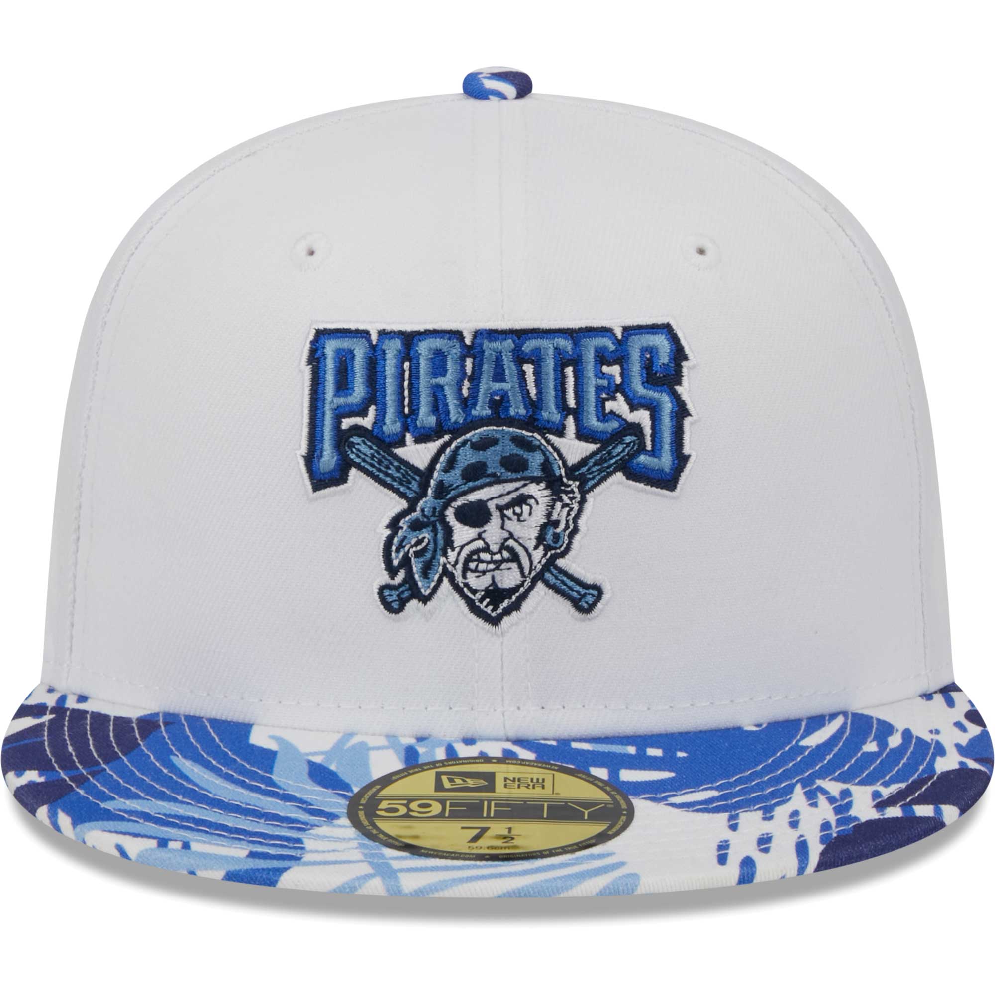 Men's New Era White/Blue Pittsburgh Pirates Flamingo 59FIFTY Fitted Hat - Image 3