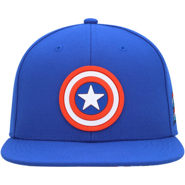 Youth Marvel Royal Captain America Comic Snapback Hat - Image 8