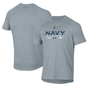 Men's Under Armour  Gray Navy Midshipmen Alumni Tech T-Shirt