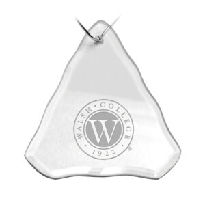 Walsh College 3.25'' x 3.75'' Glass Tree Ornament