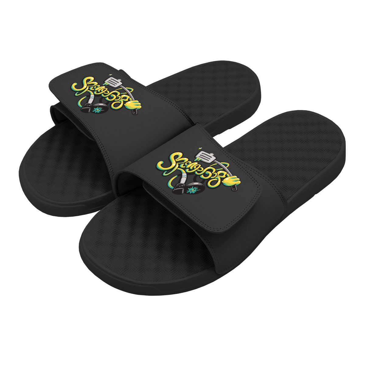 Men's ISlide Black SpongeBob SquarePants Squish Slide Sandals