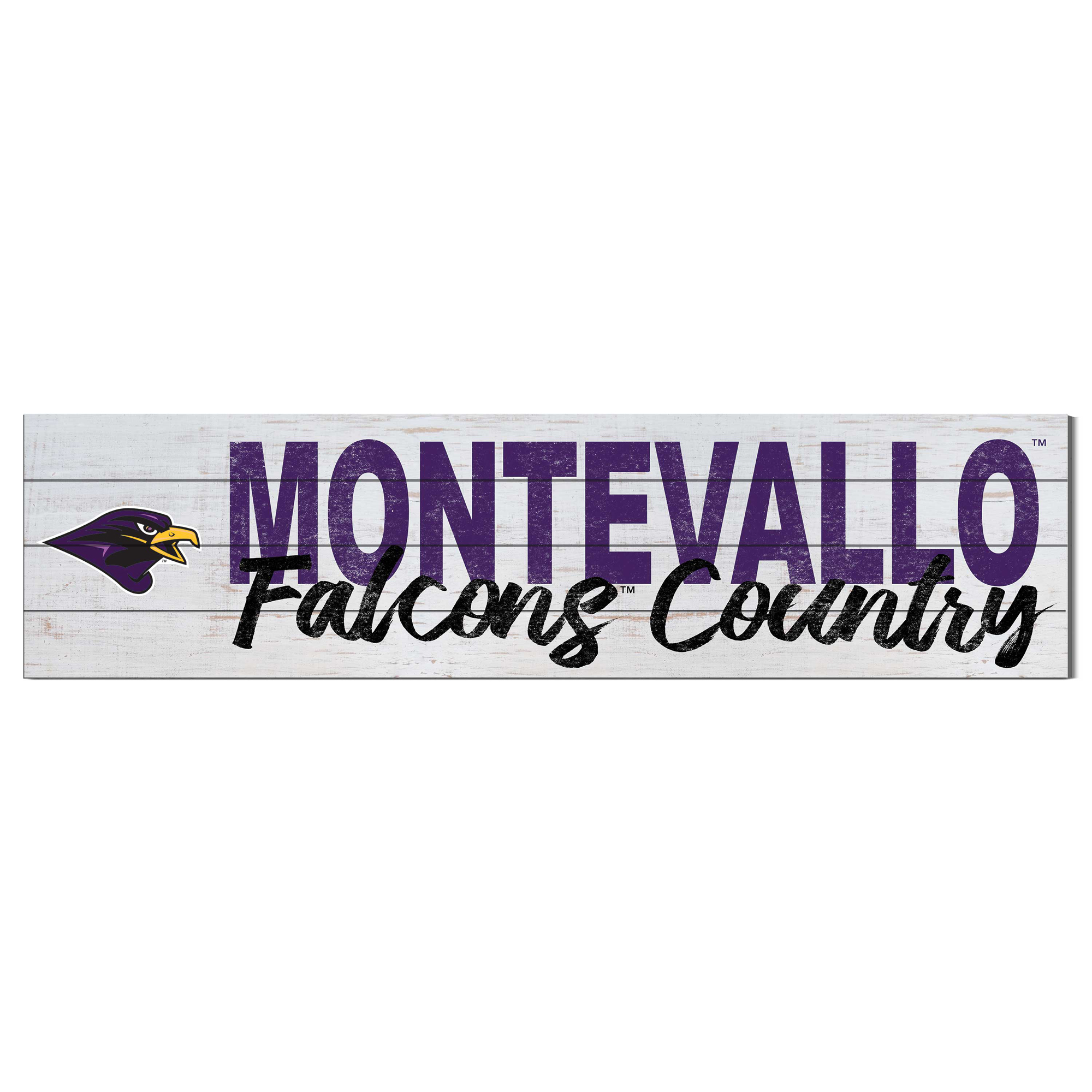 Montevallo Falcons 10'' x 40'' Logo Sign - Image 2